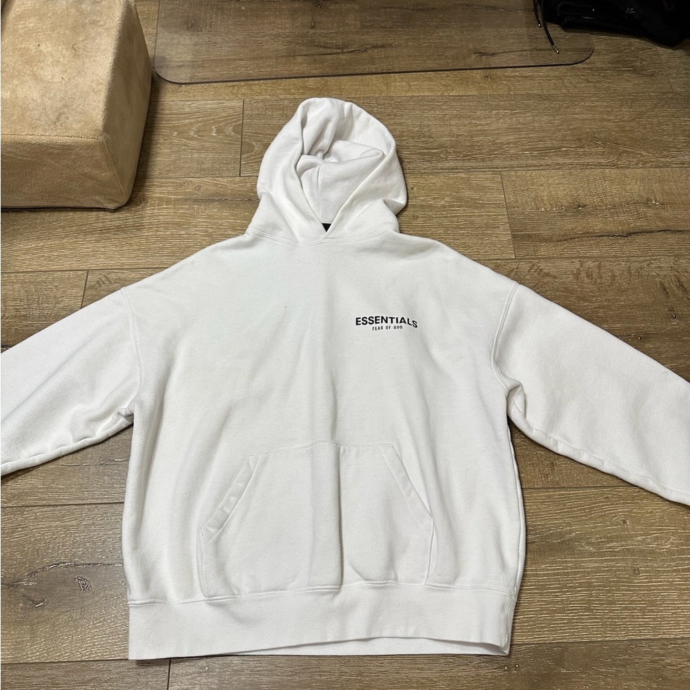 Small FOG Essentials White Hoodie NWOT